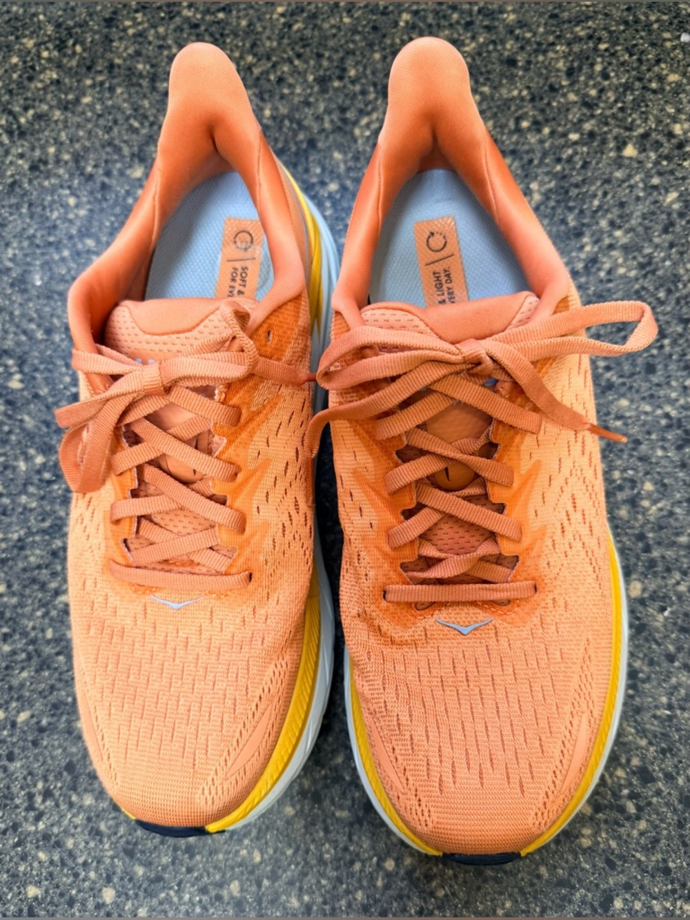 Hoka Clifton 8 Women’s Coral-Orange Running Shoes